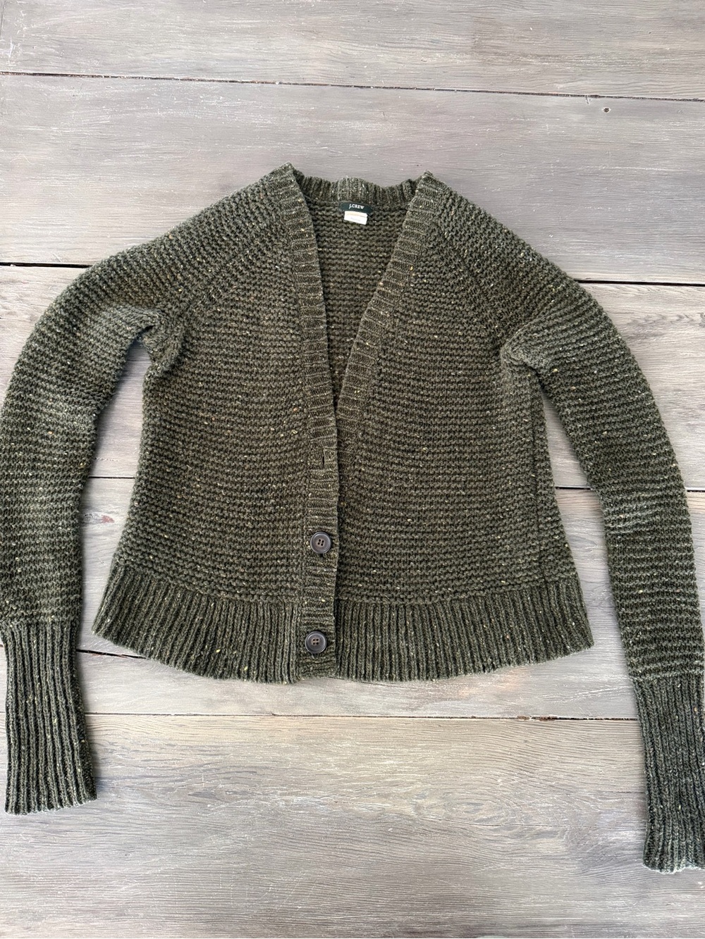 Vintage J. Crew Wool, Mohair and Angora Button up v neck Cardigan Small